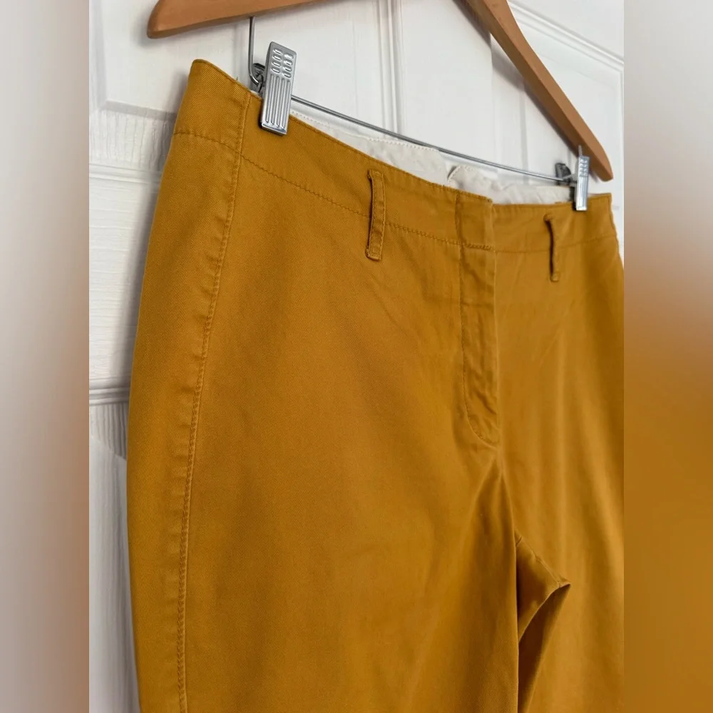 Lands' End Women's Mustard Mid-Rise Straight-Leg Pants
